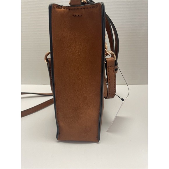 LC Lauren Conrad Kylie Chain Crossbody Bag Saddle Color With  Adjustable Straps - Picture 4 of 12